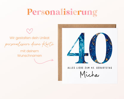 40. Geburtstag – Namenspersonalisierung