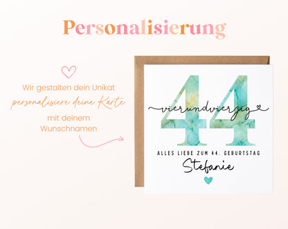 44. Geburtstag – Namenspersonalisierung