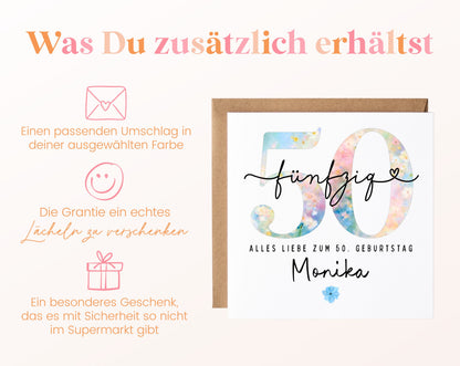 50. Geburtstag – Weitere Ansicht der Karte