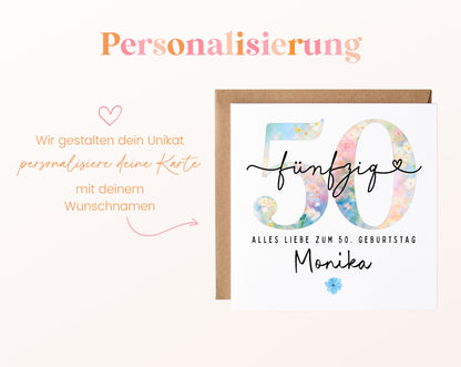 50. Geburtstag – Namenspersonalisierung