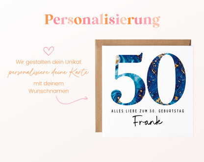 50. Geburtstag – Namenspersonalisierung