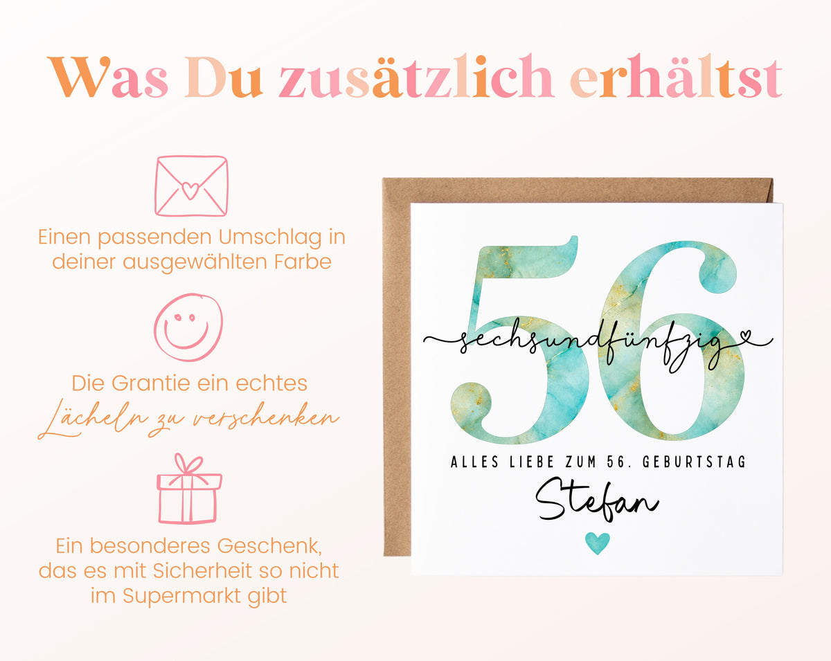 56. Geburtstag – Weitere Ansicht der Karte