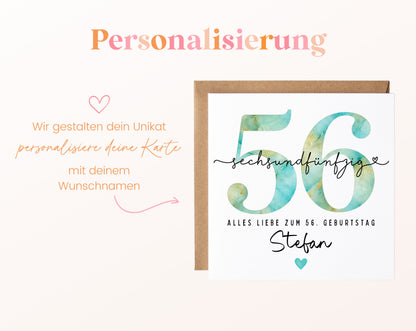 56. Geburtstag – Namenspersonalisierung