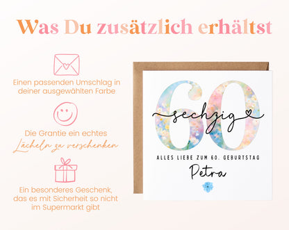 60. Geburtstag – Weitere Ansicht der Karte