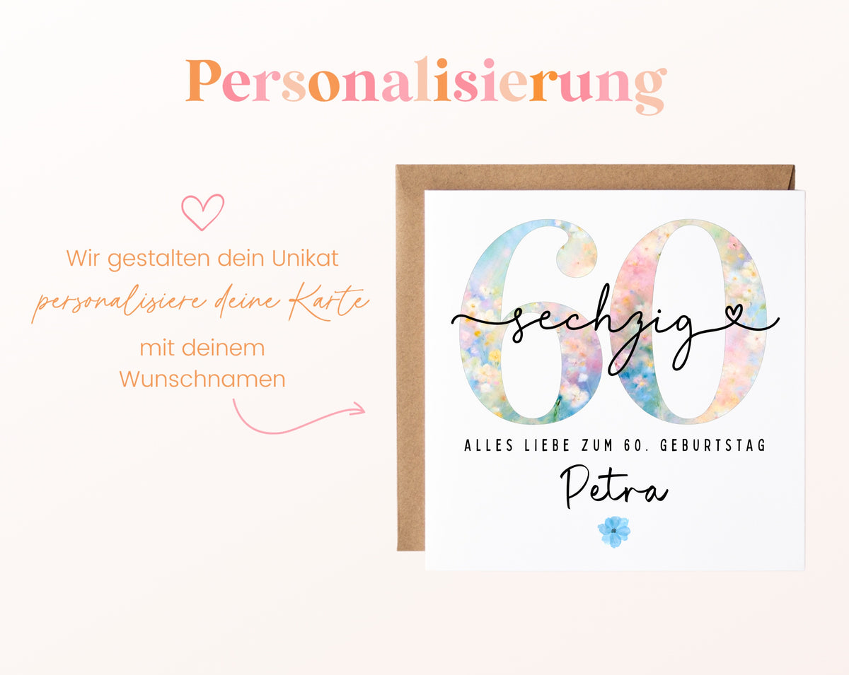 60. Geburtstag – Namenspersonalisierung