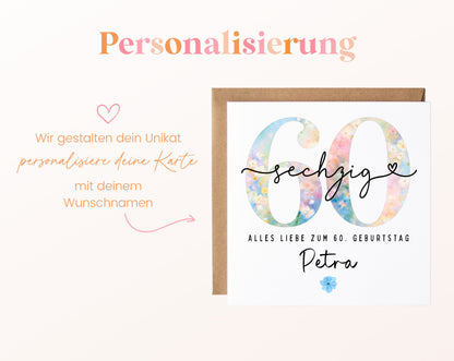 60. Geburtstag – Namenspersonalisierung