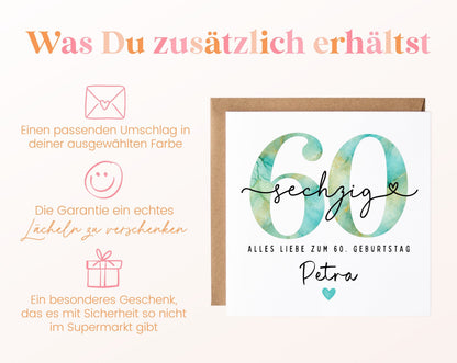 60. Geburtstag – Weitere Ansicht der Karte