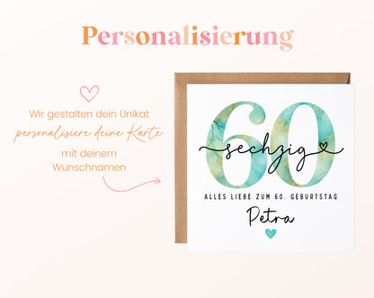60. Geburtstag – Namenspersonalisierung