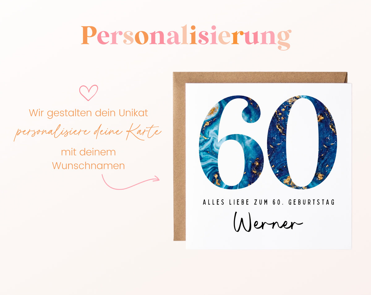 60. Geburtstag – Namenspersonalisierung