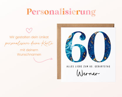 60. Geburtstag – Namenspersonalisierung