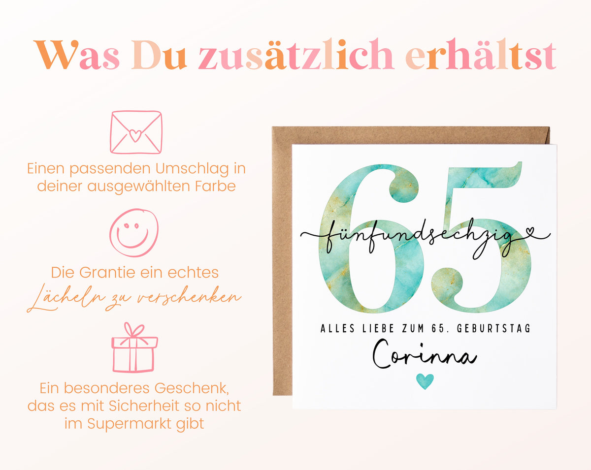 65. Geburtstag – Weitere Ansicht der Karte
