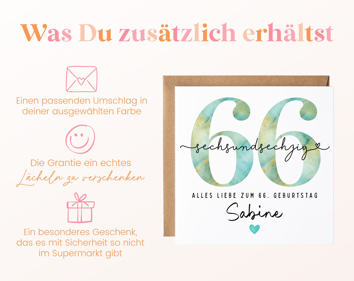 66. Geburtstag – Weitere Ansicht der Karte