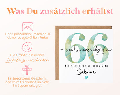 66. Geburtstag – Weitere Ansicht der Karte