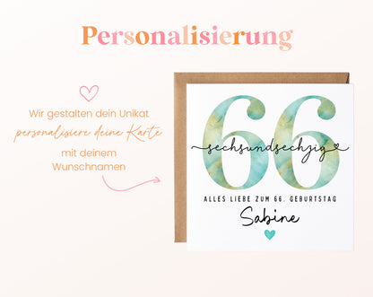 66. Geburtstag – Namenspersonalisierung