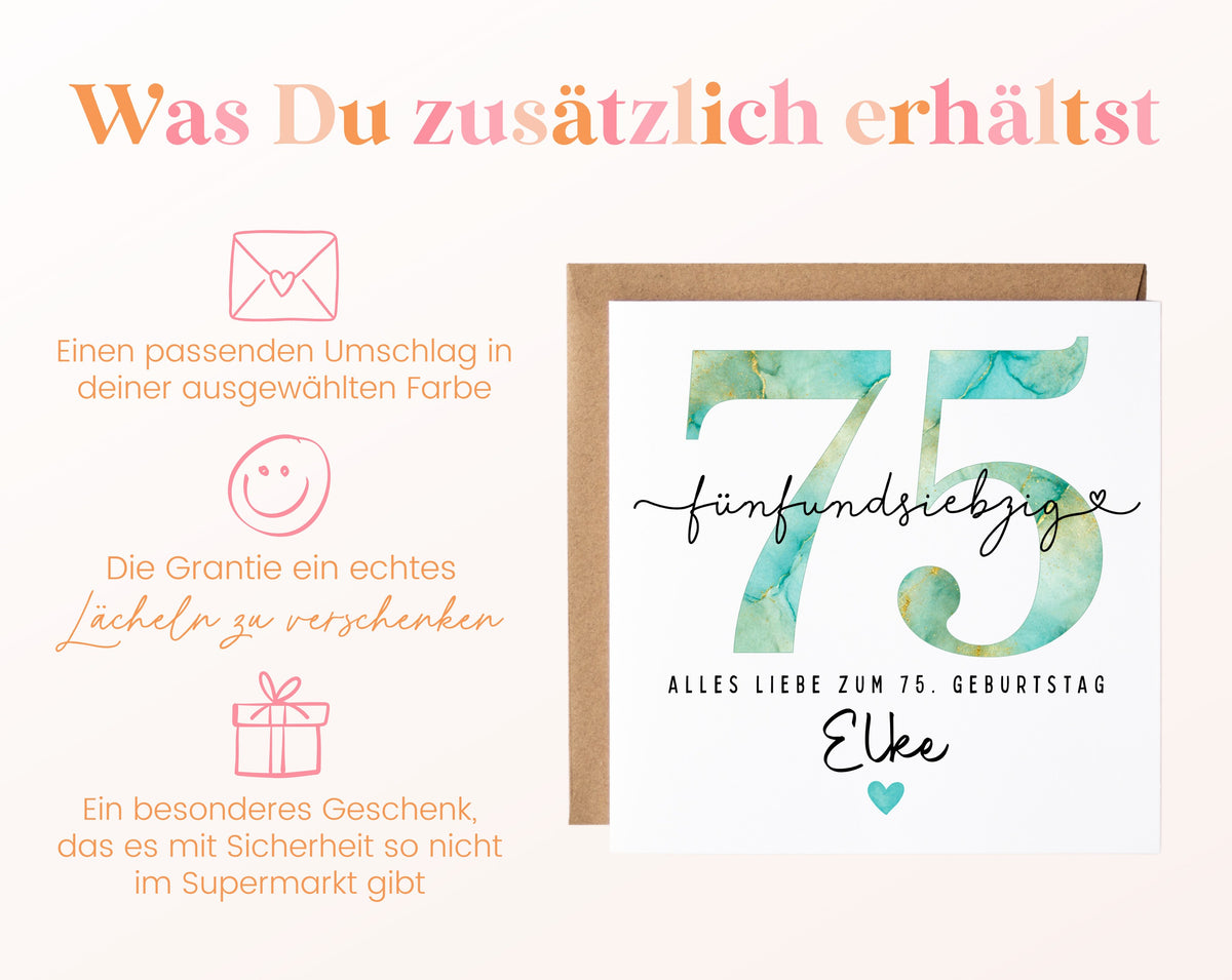 75. Geburtstag – Weitere Ansicht der Karte