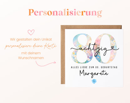 80. Geburtstag – Namenspersonalisierung