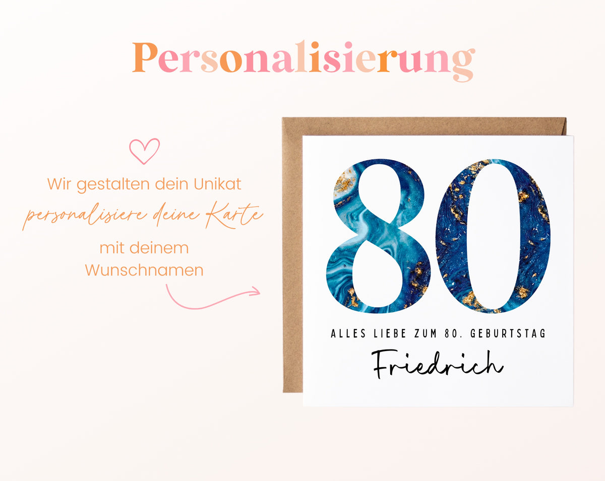 80. Geburtstag – Namenspersonalisierung