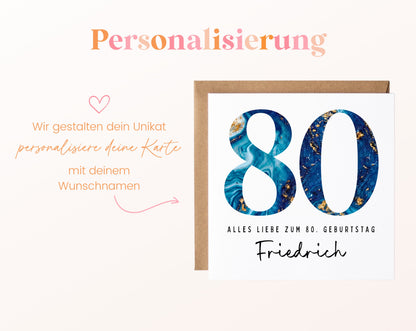 80. Geburtstag – Namenspersonalisierung