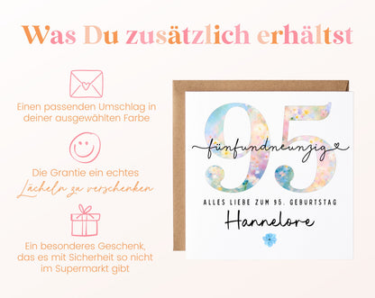 95. Geburtstag – Weitere Ansicht der Karte
