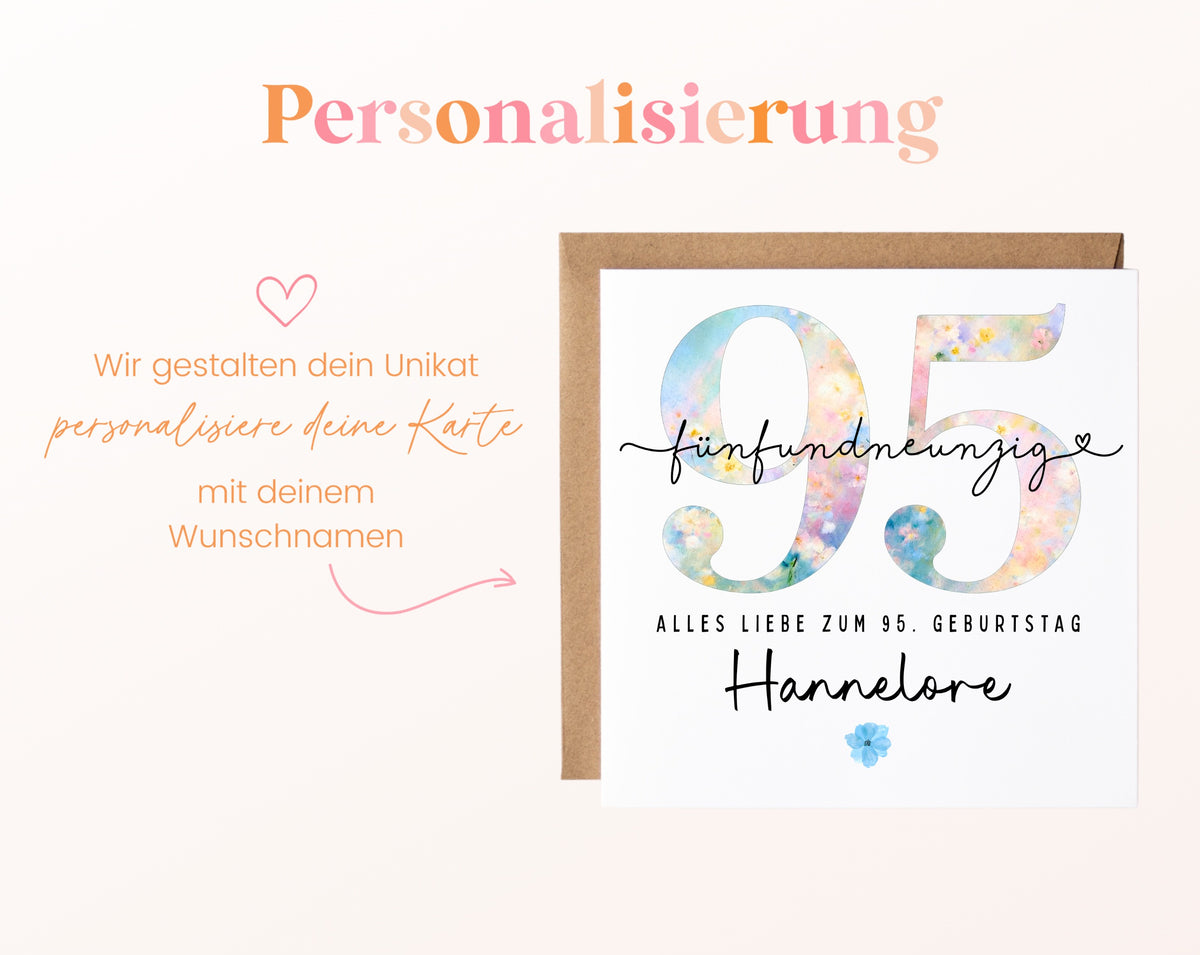 95. Geburtstag – Namenspersonalisierung