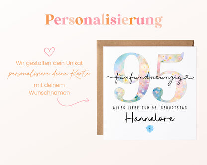95. Geburtstag – Namenspersonalisierung