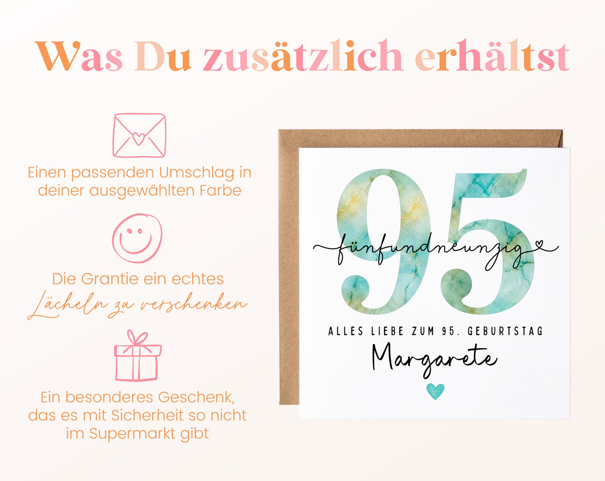 95. Geburtstag – Weitere Ansicht der Karte