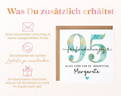 95. Geburtstag – Weitere Ansicht der Karte