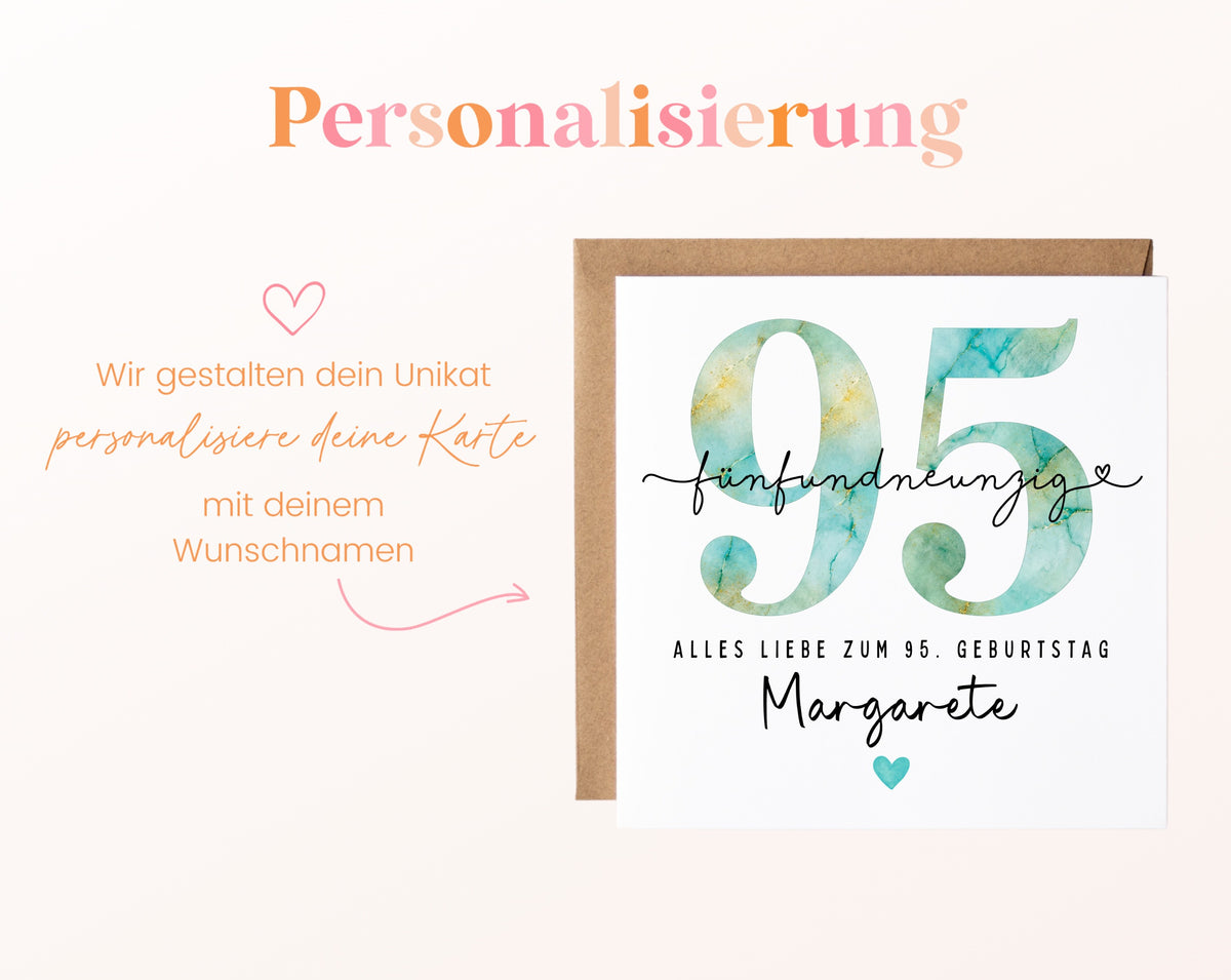 95. Geburtstag – Namenspersonalisierung