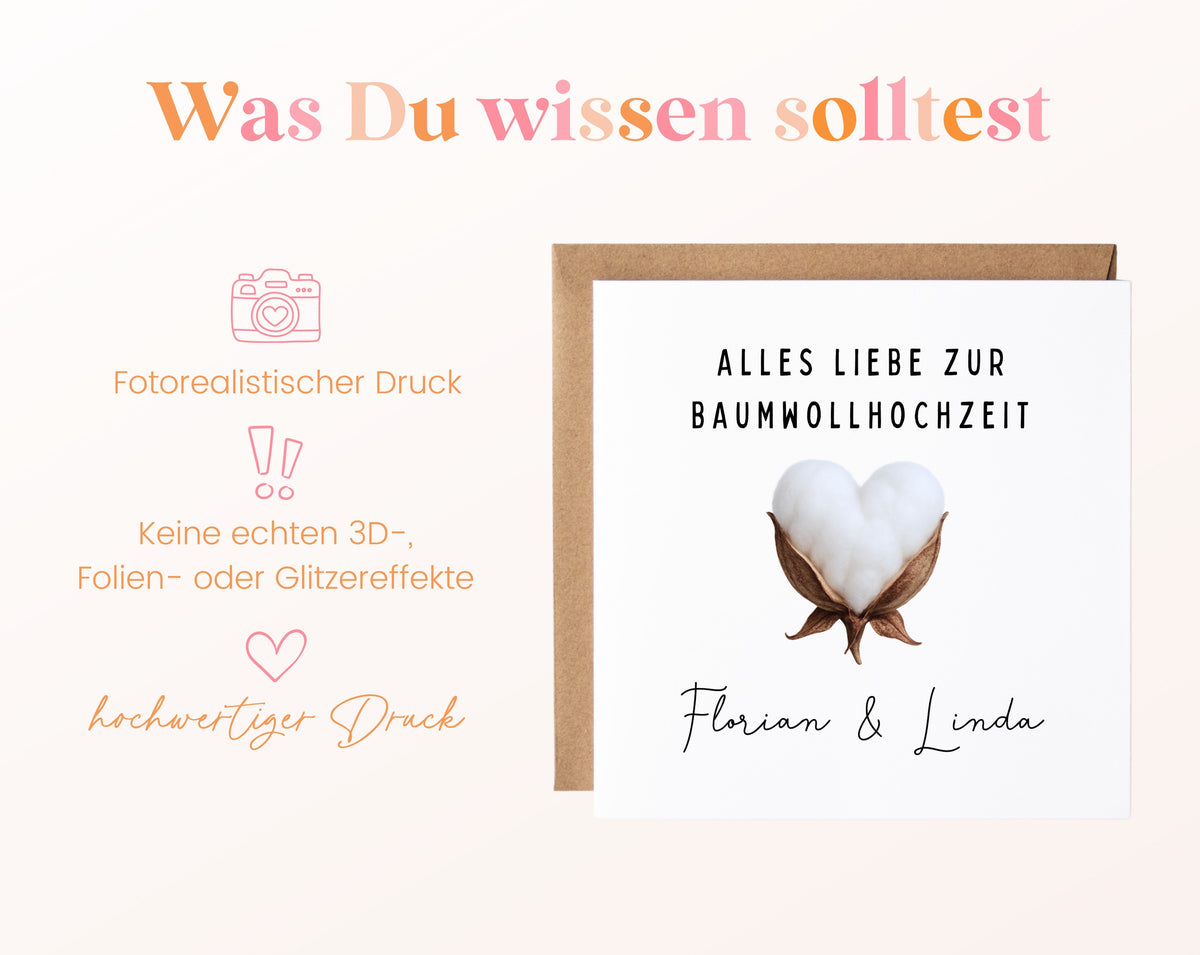 Hinweise zum Druck der Baumwollherz-Karte