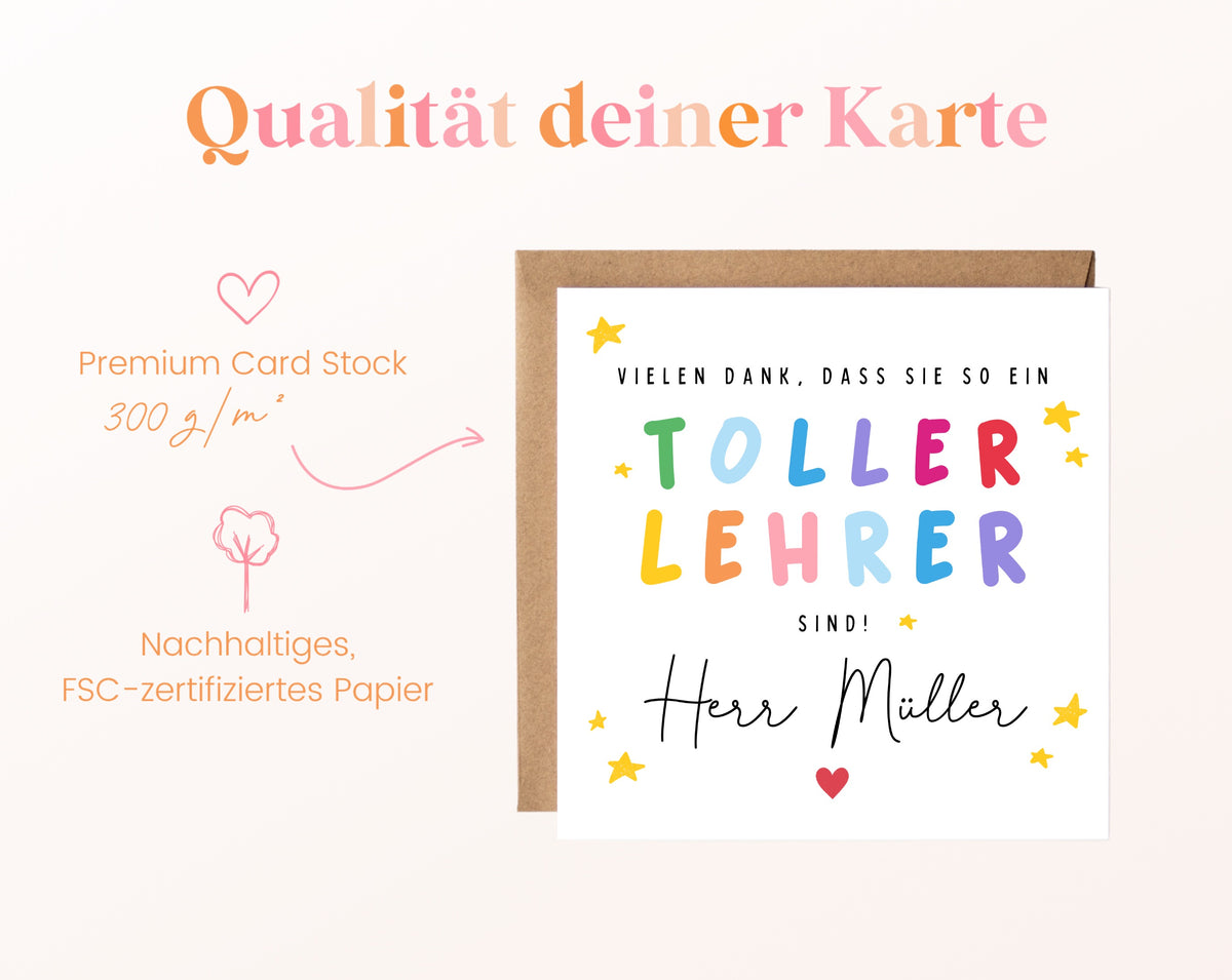 Personalisierte Dankeskarte für Lehrer – 05B_qualitaet_300