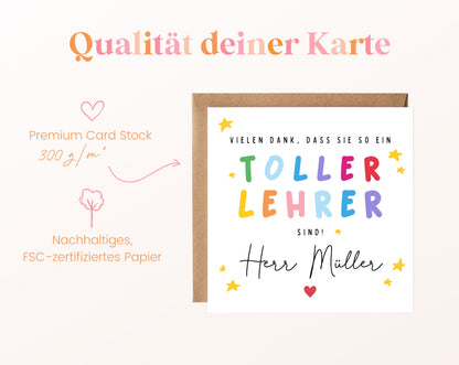 Personalisierte Dankeskarte für Lehrer – 05B_qualitaet_300