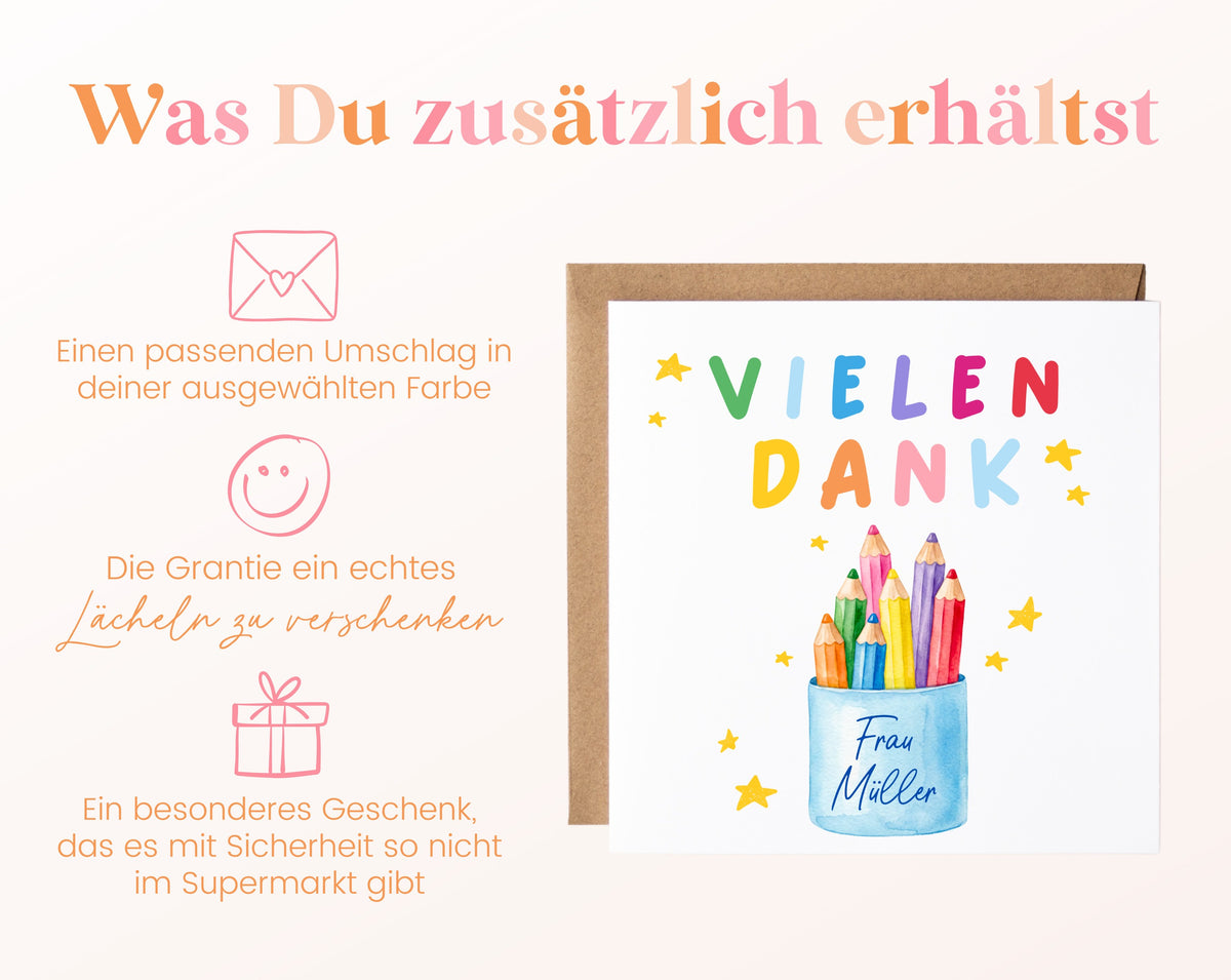 Personalisierte Dankeskarte mit bunten Stiften im Becher – 06_zusaetzlich