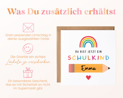 Personalisierte Einschulungskarte – Zusätzliche Informationen