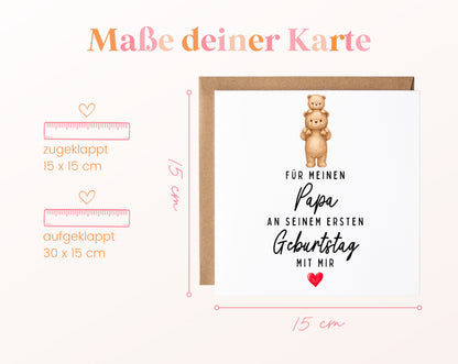 Maße der Grußkarte