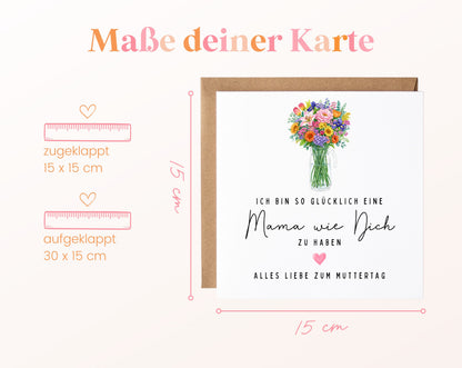 Maße der Grußkarte