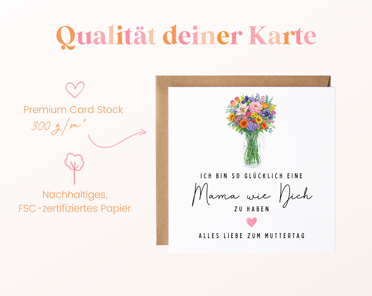 Papierqualität der Grußkarte
