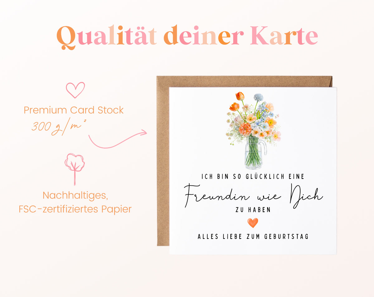 Papierqualität der Grußkarte