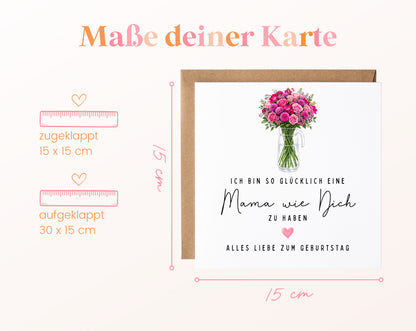 Maße der Grußkarte