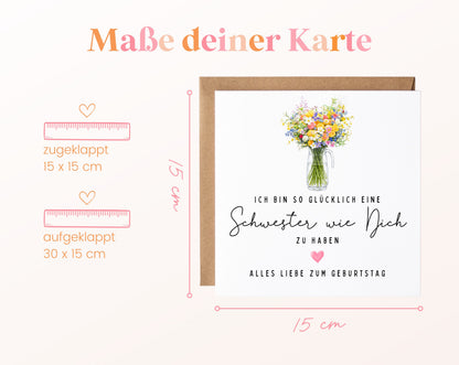 Maße der Grußkarte