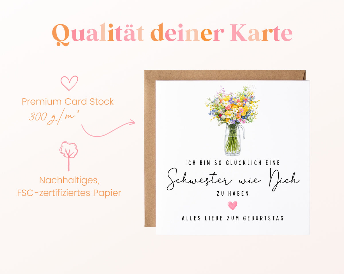 Papierqualität der Grußkarte