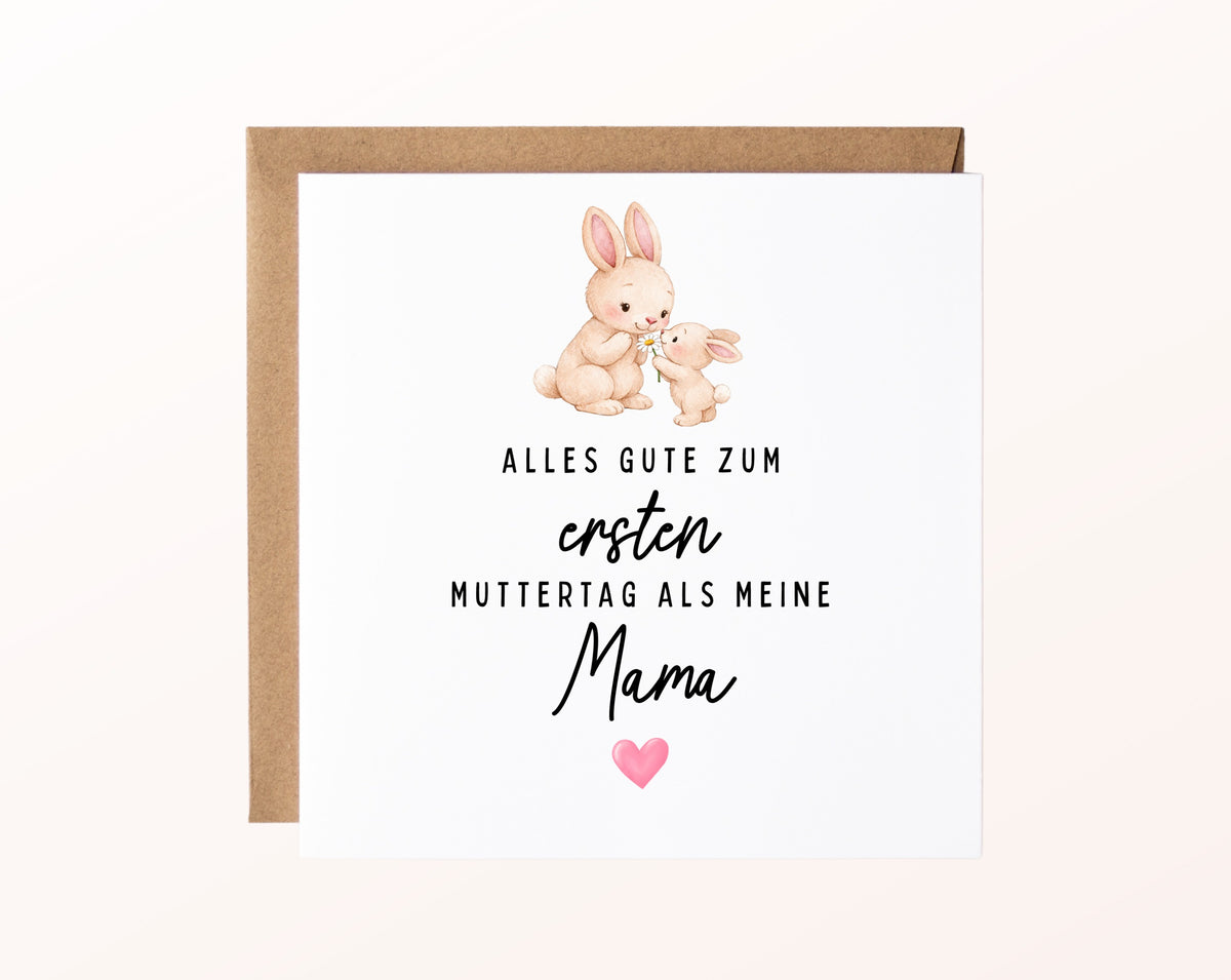 Muttertagskarte für Mama zum ersten Muttertag