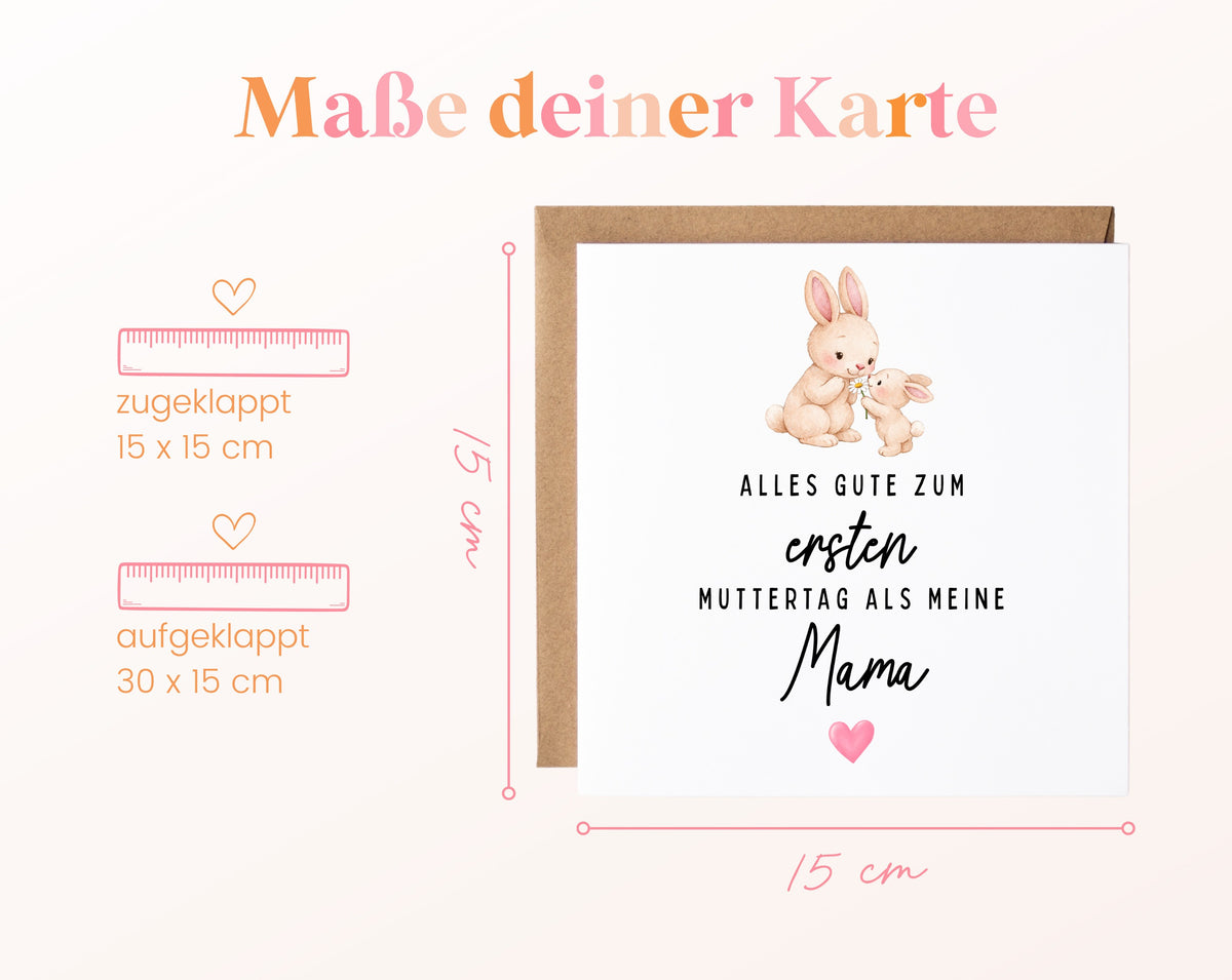Maße der Grußkarte