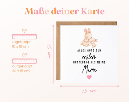 Maße der Grußkarte