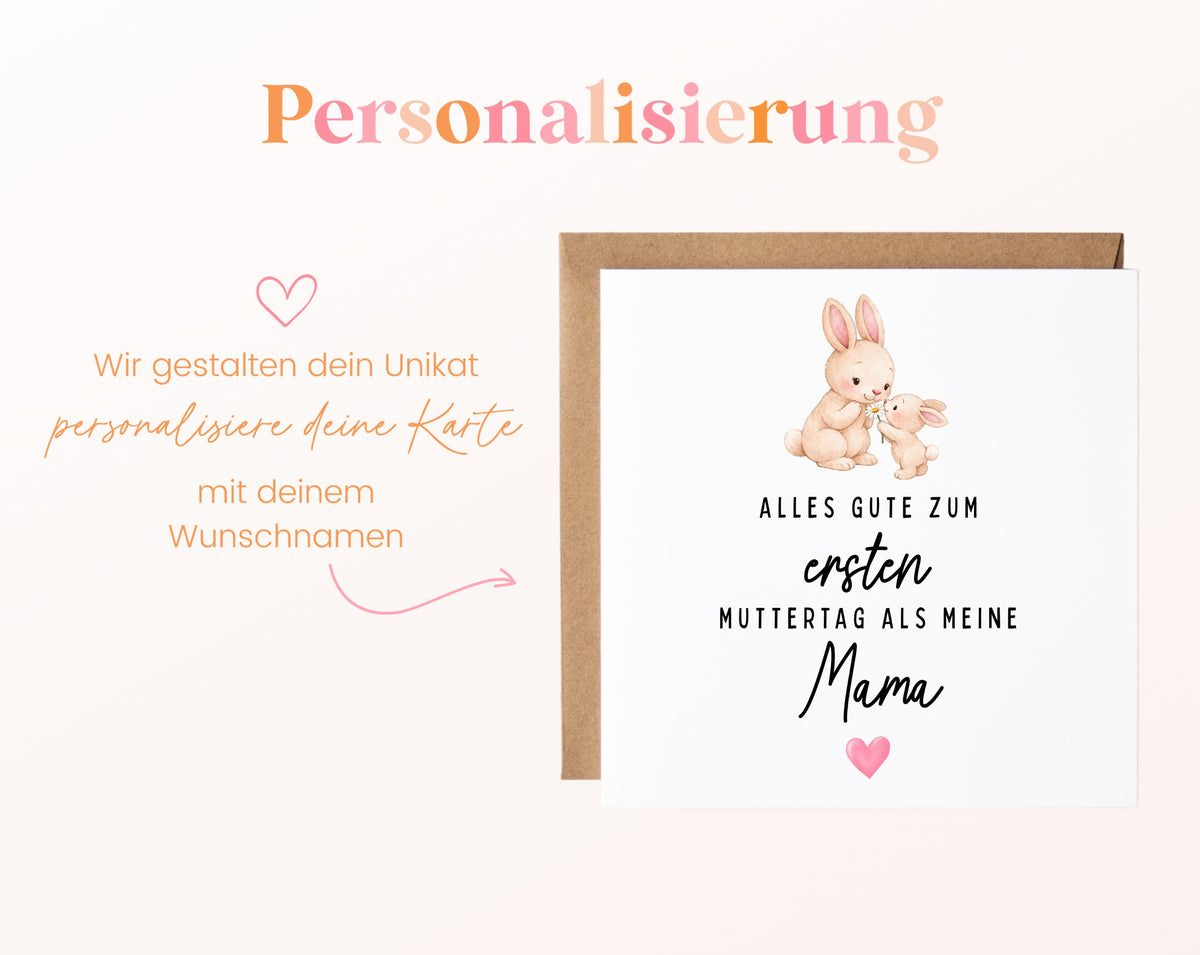 Karte mit personalisierbarer Anrede
