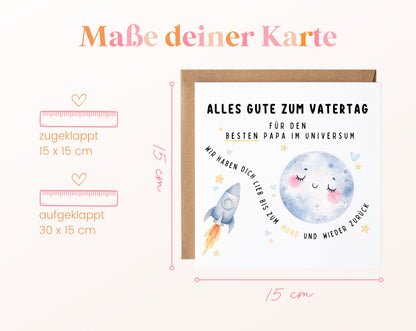 Maße der Grußkarte