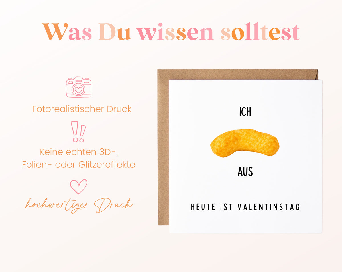 Valentinstag-Flipkarte: fotorealistischer Druck ohne echte 3D-Effekte