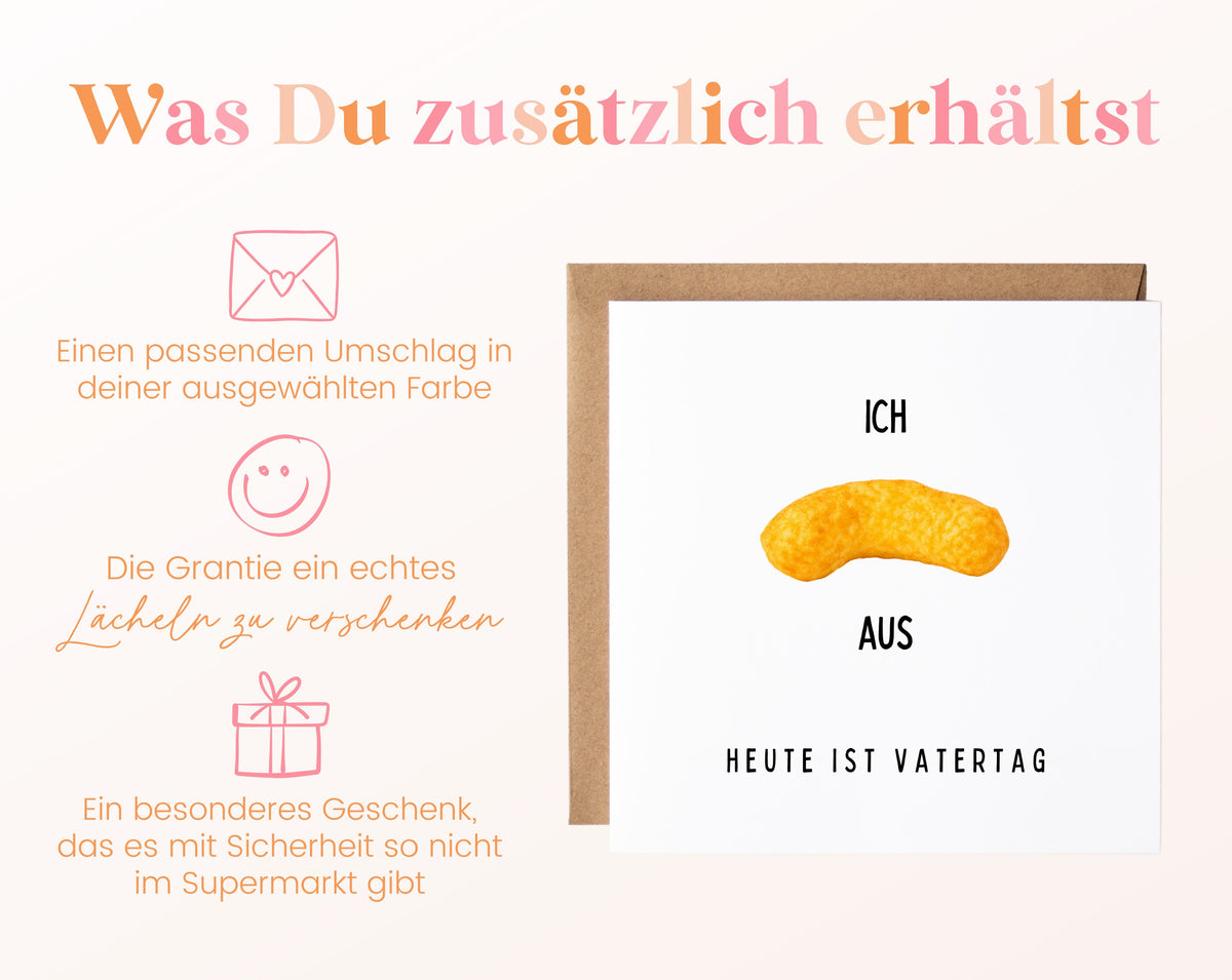 Vatertag-Flipkarte inklusive Umschlag in der gewählten Farbe