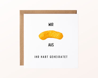 Hochzeit-Karte „Wir flip aus – Ihr habt geheiratet“ mit Kraftpapierumschlag