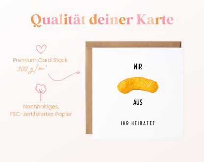 Hochzeit-Flipkarte auf 300 g/m² FSC-zertifiziertem Papier