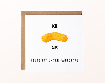 Jahrestag-Karte „Ich flip aus – Heute ist unser Jahrestag“ mit Kraftpapierumschlag